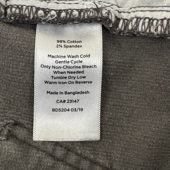 Talbots Pants Women's 10 Gray Corduroy Simply Flattering 5-Pocket Straight Leg - Picture 5 of 9